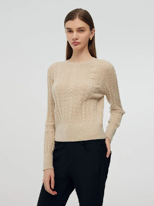 Cashmere Cable Knit Women Sweater