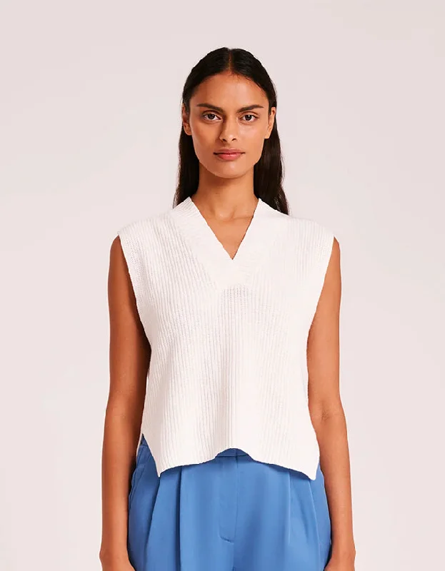 Elsa Knit Vest Salt