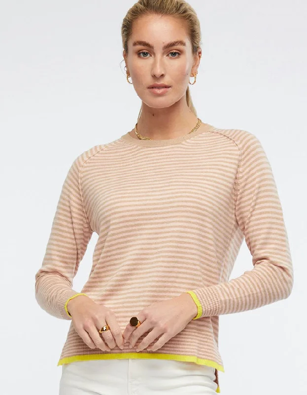 Essential Stripe Crew Beige Combo