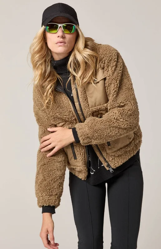 Noelle II Shearling Jacket | Dark Khaki