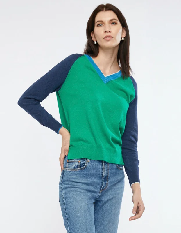 Fashion V Neck Emerald