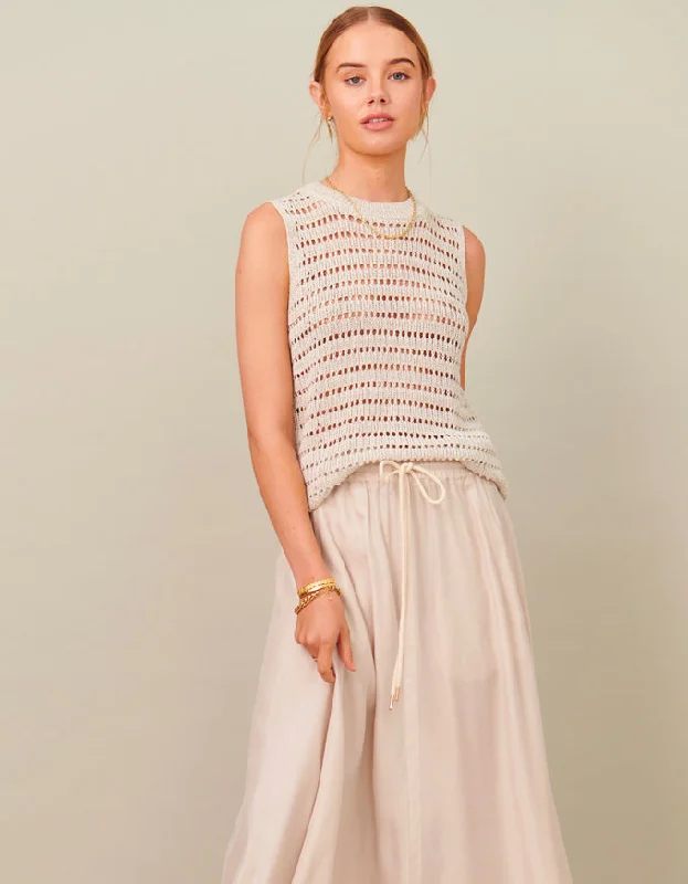 Greta Knit Tank Chalk