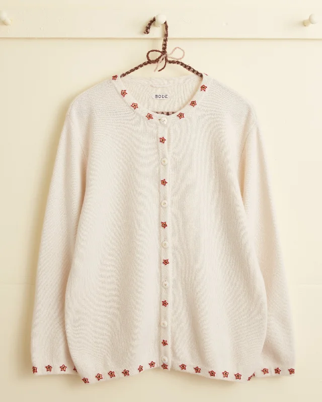 Starflower Beaded Cardigan - Cream