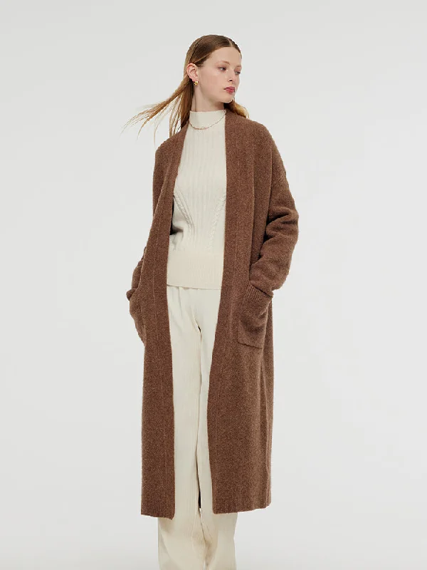 Wool Yak Blend Unisex Long Cardigan