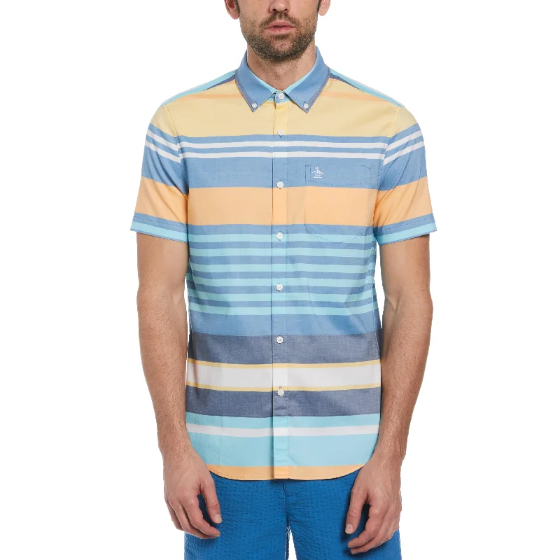 Cotton Twill Multi Color Stripe Shirt