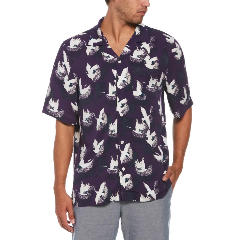 Ecovero™ Cranes Print Shirt