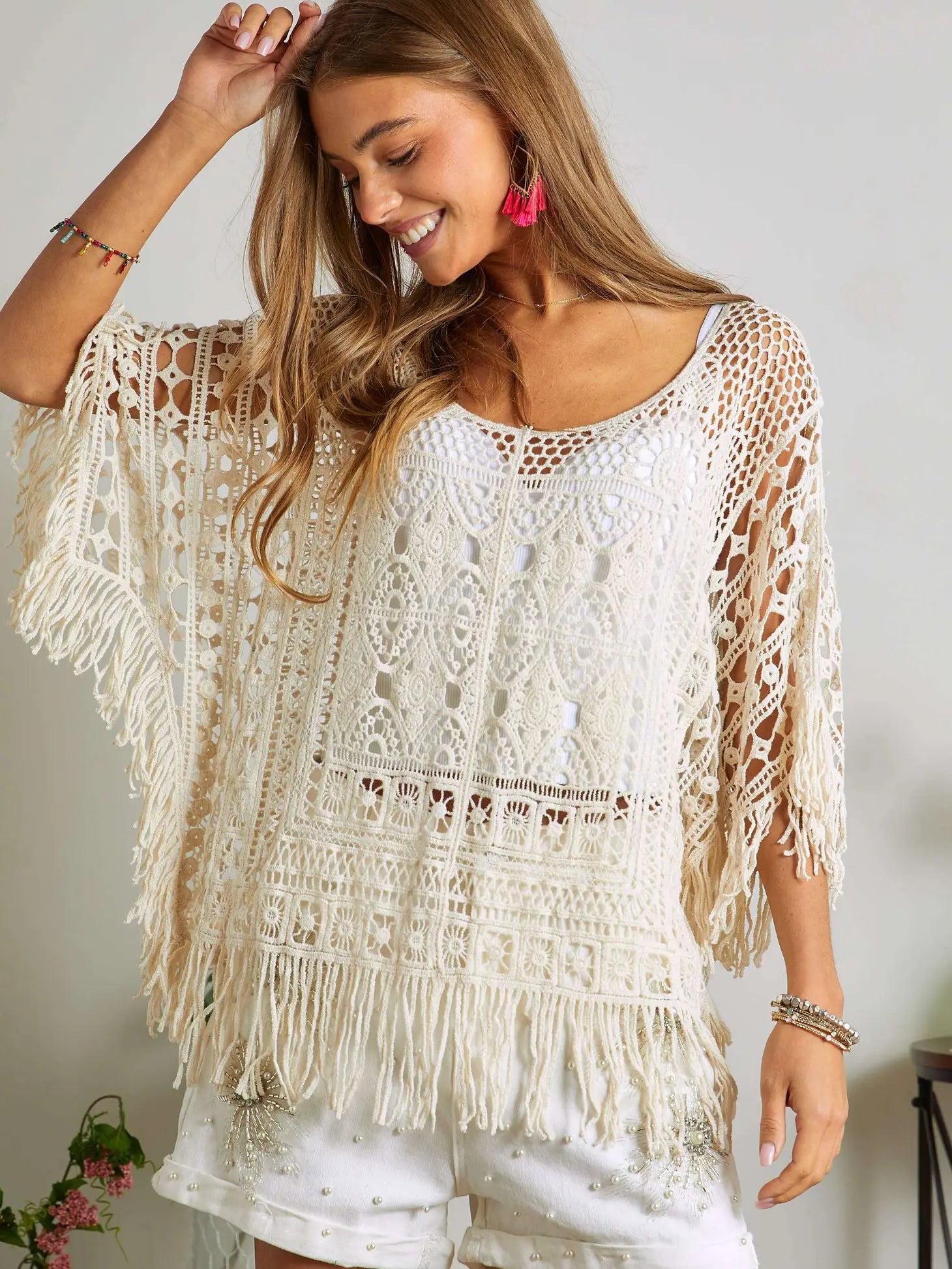 Crochet Poncho Blouse