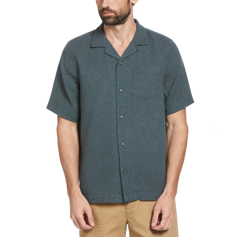 Gauze Tonal Camp Collar Shirt