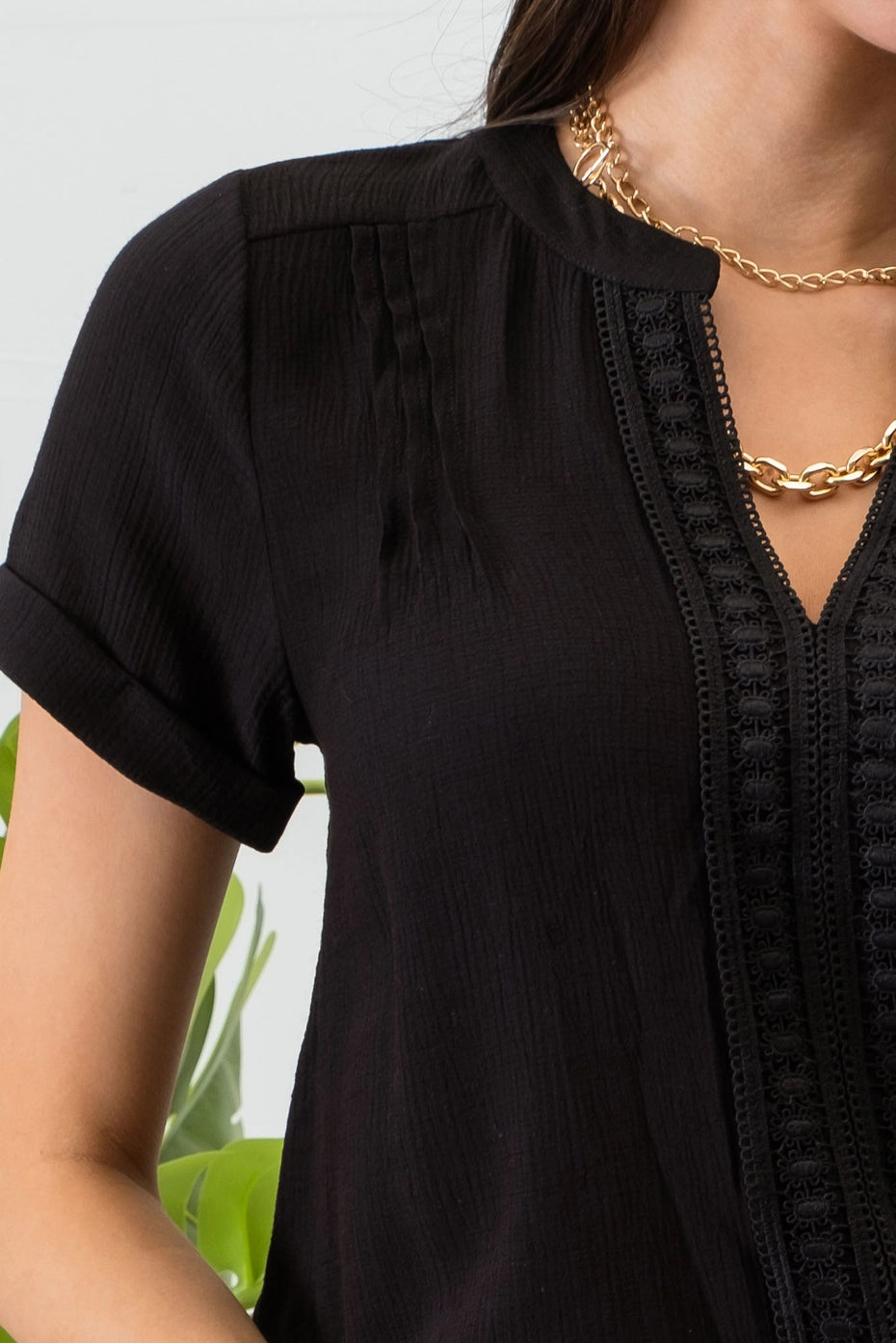 Twila Black Blouse