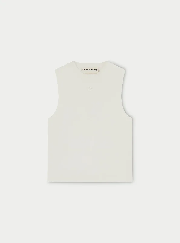 SOFT TOUCH HIGH NECK EMBLEM RACER - OFF WHITE