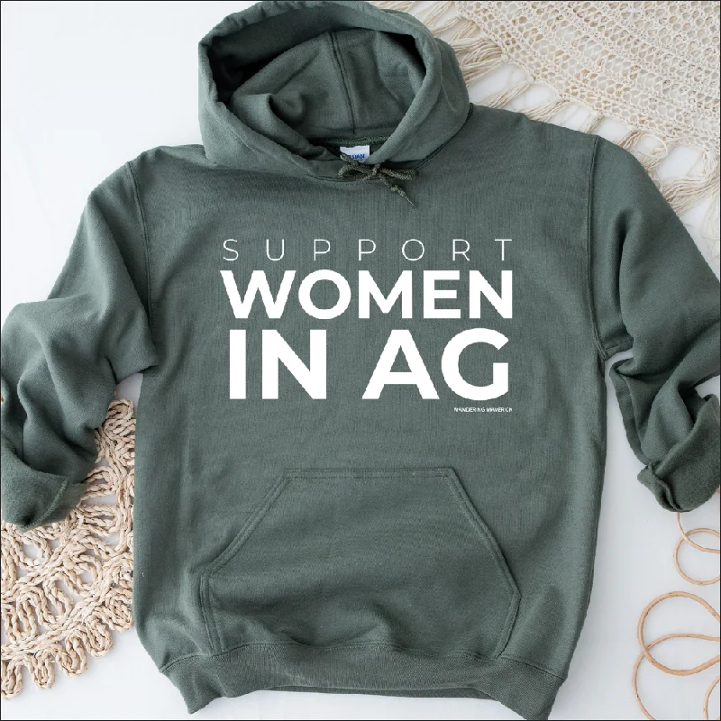 Support Women In Ag WHITE INK Hoodie (S-3XL) Unisex - Multiple Colors!