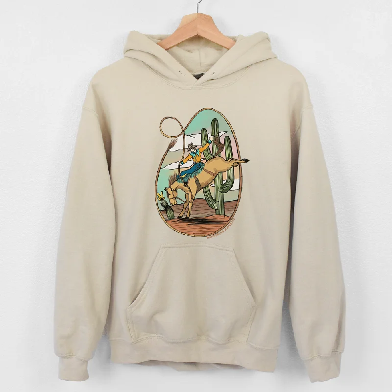 Western Cactus Bronc Hoodie (S-3XL) Unisex - Multiple Colors!