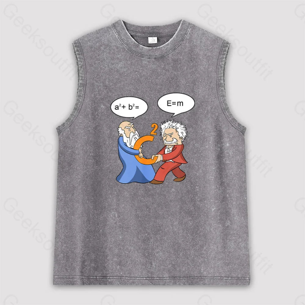 Funny Scientist Unisex Washed Tank