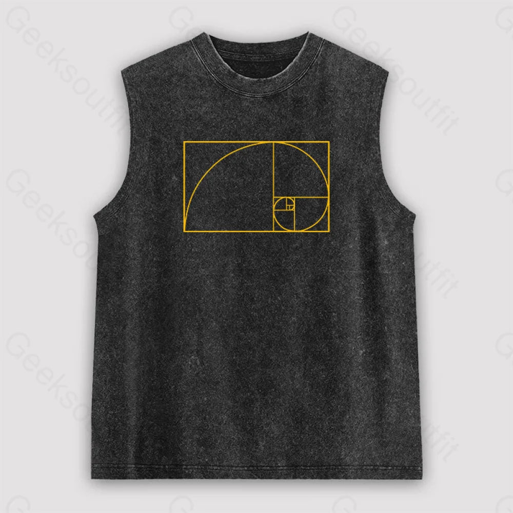 Golden Spiral Unisex Washed Tank