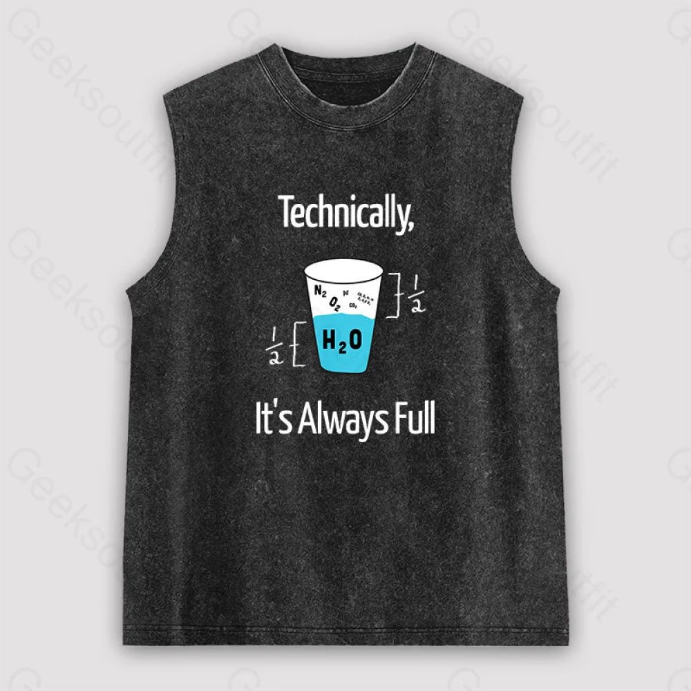 It's Always Full Science Unisex Washed Tank