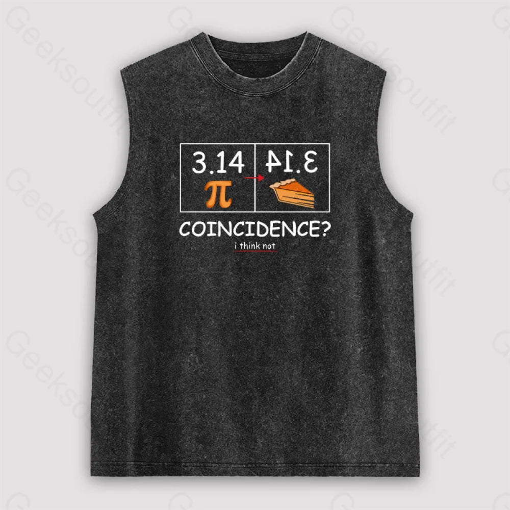 Pi Pie Math Professor Unisex Washed Tank