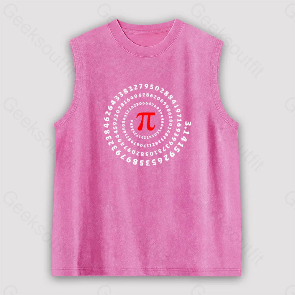 Pi Science Number Sequence Unisex Washed Tank