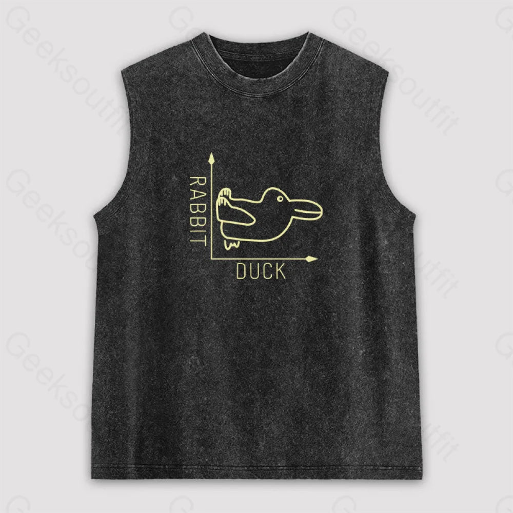 Rabbit or Duck Unisex Washed Tank