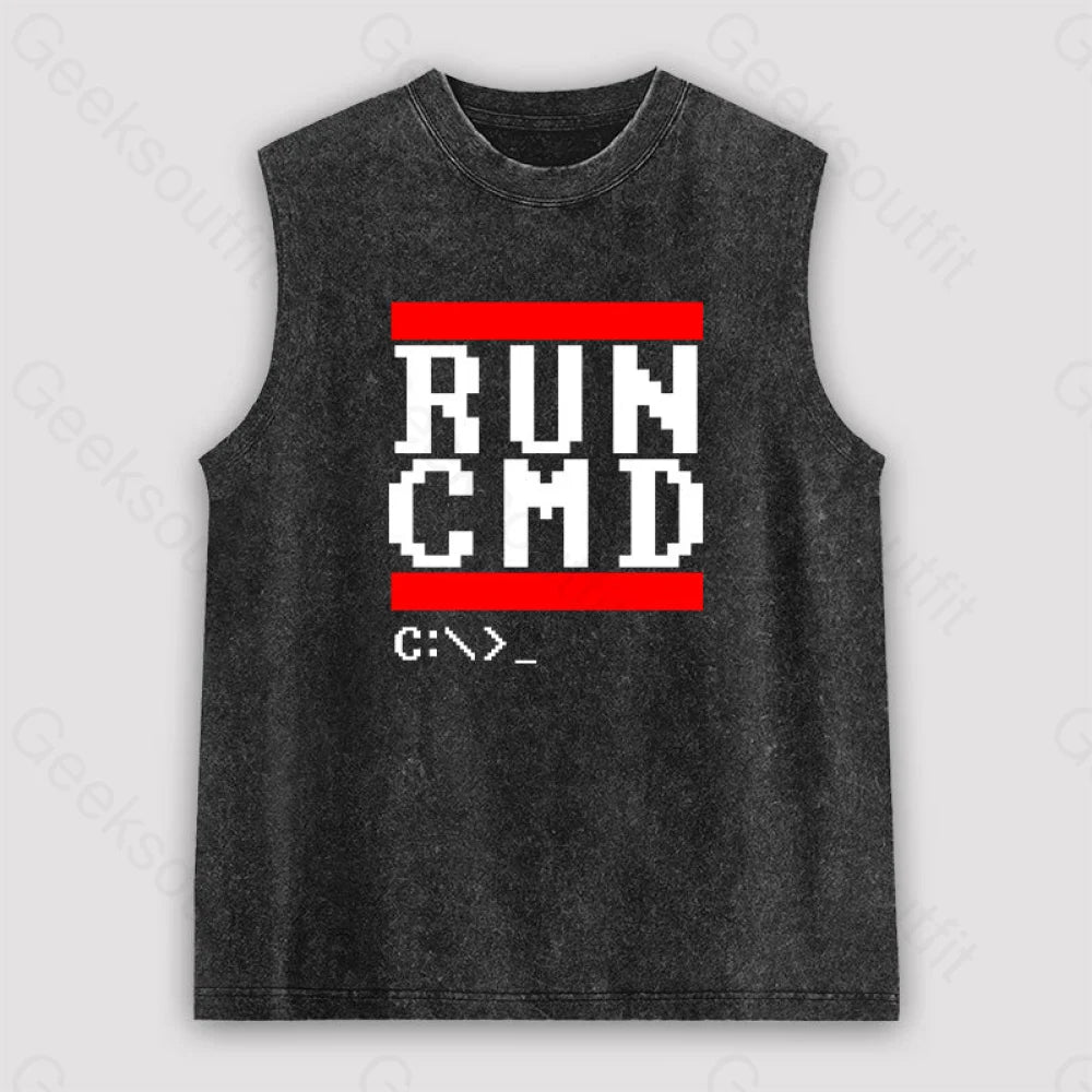 RUN CMD IT Unisex Washed Tank