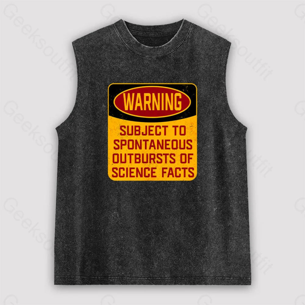 Science Warning Unisex Washed Tank