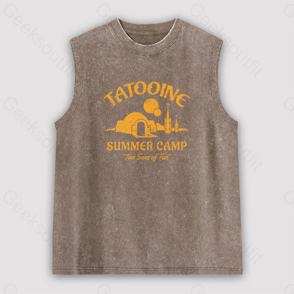 Two Suns of Fun Unisex Washed Tank