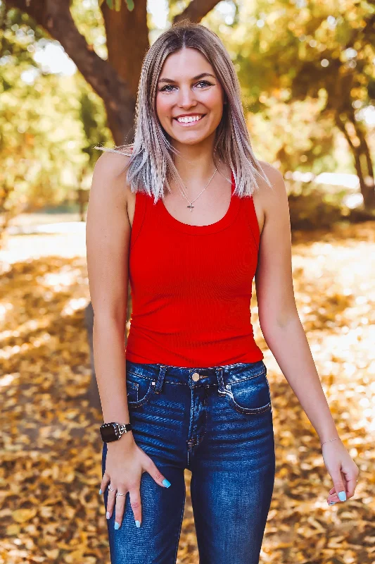 Norah Reversible Tank-Red