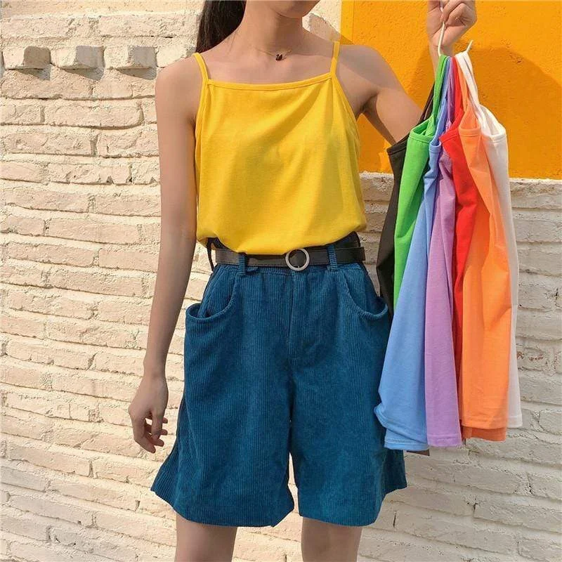 Women's Candy Color Crop Top